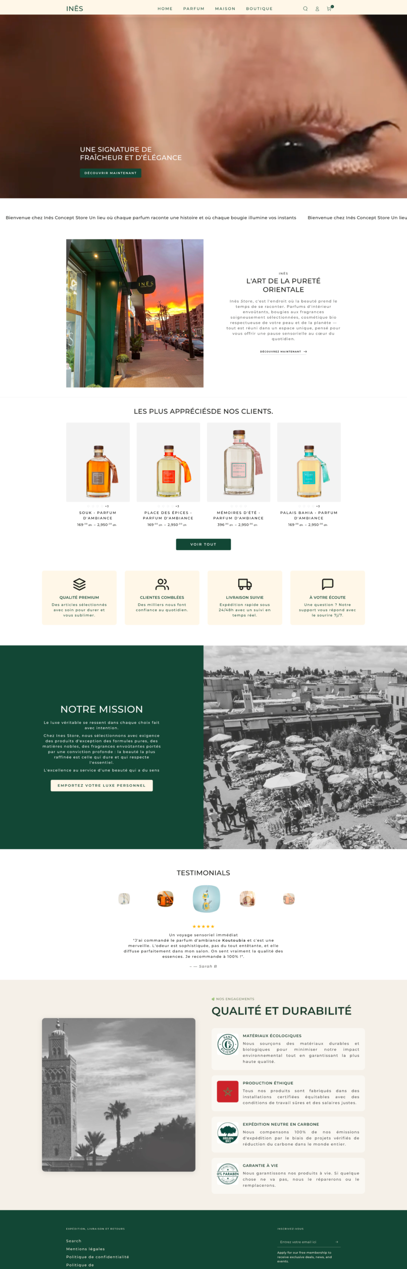 Site web Ines Concept Store