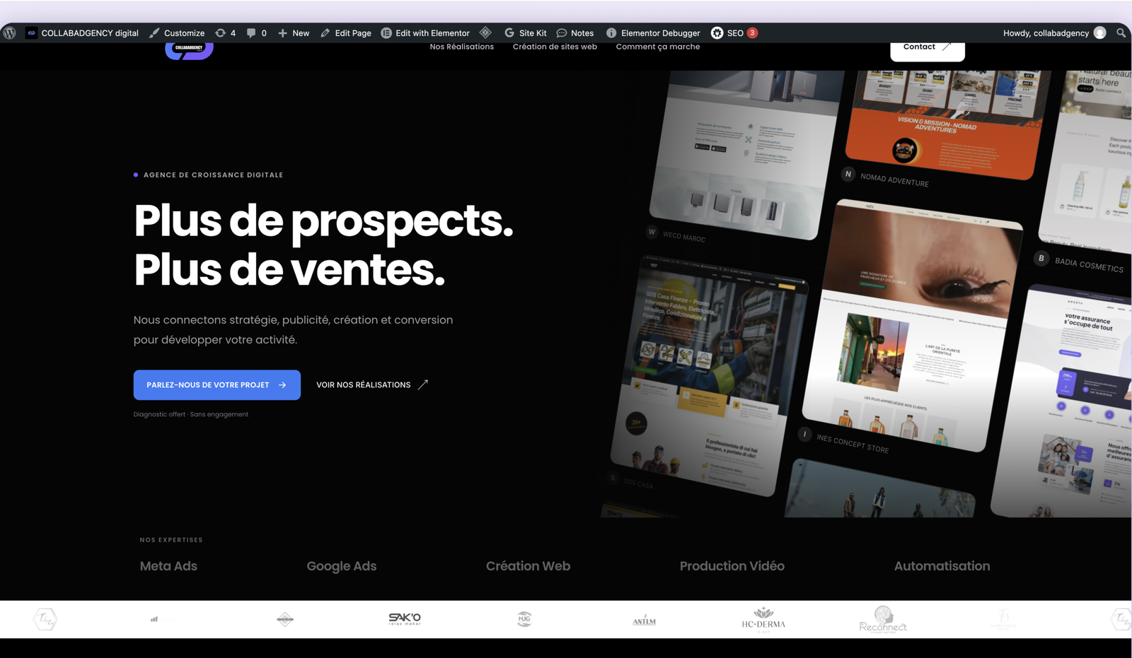 Réalisation web Collabadgency 04